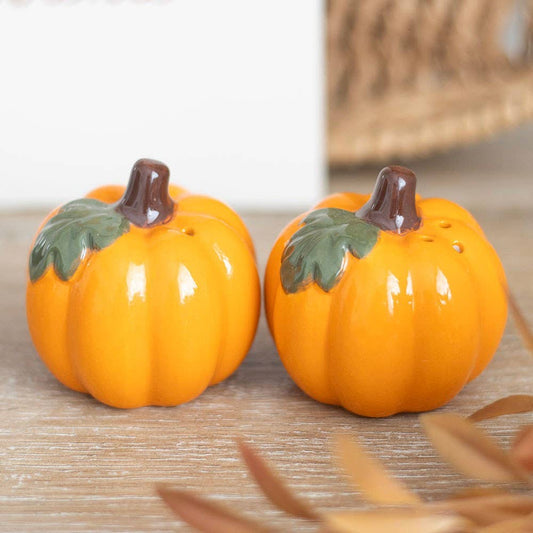 autumn pumpkin salt and pepper shakers