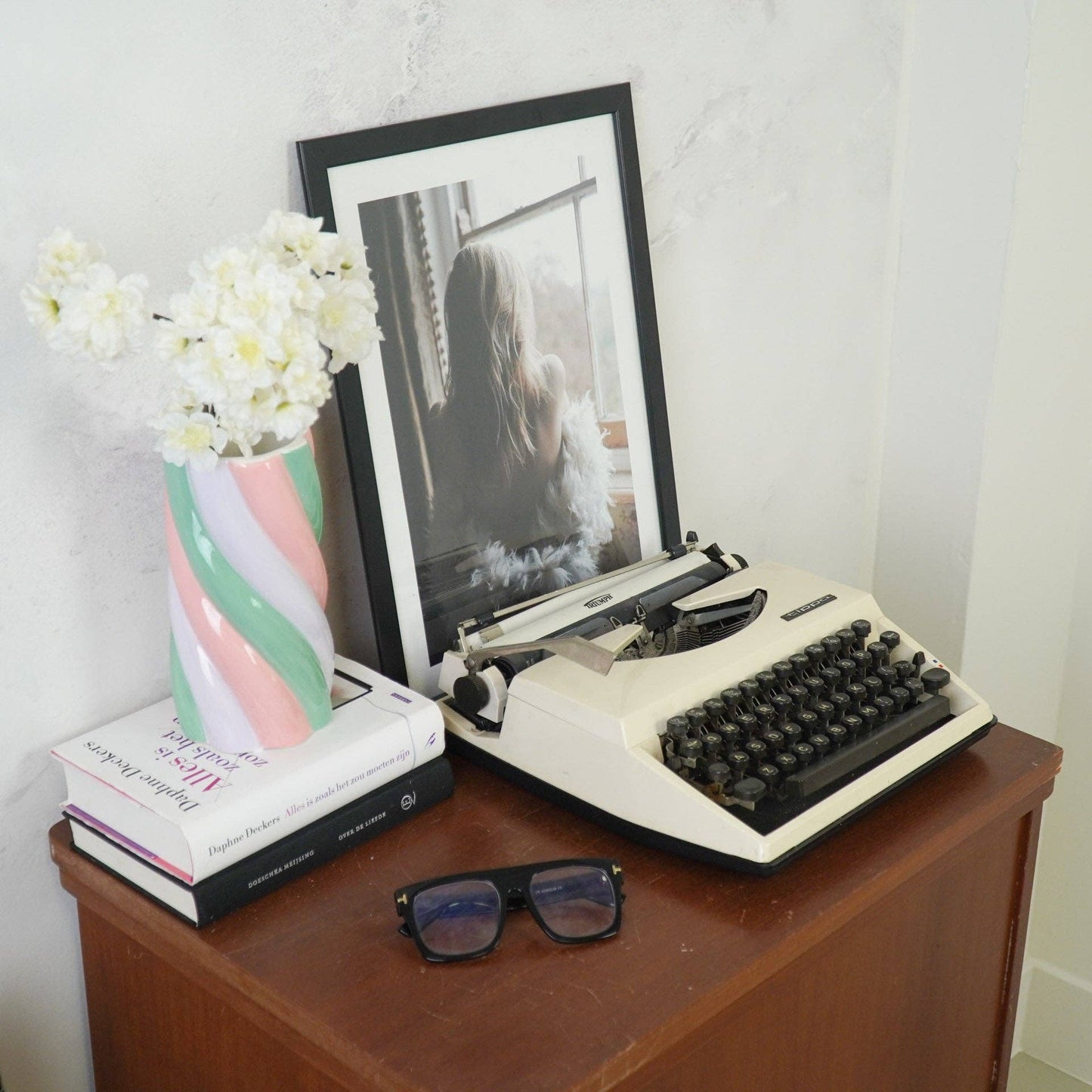 Vase - Marshmallow - Pink/Mint/Lilac - 10.5x10.5x20cm