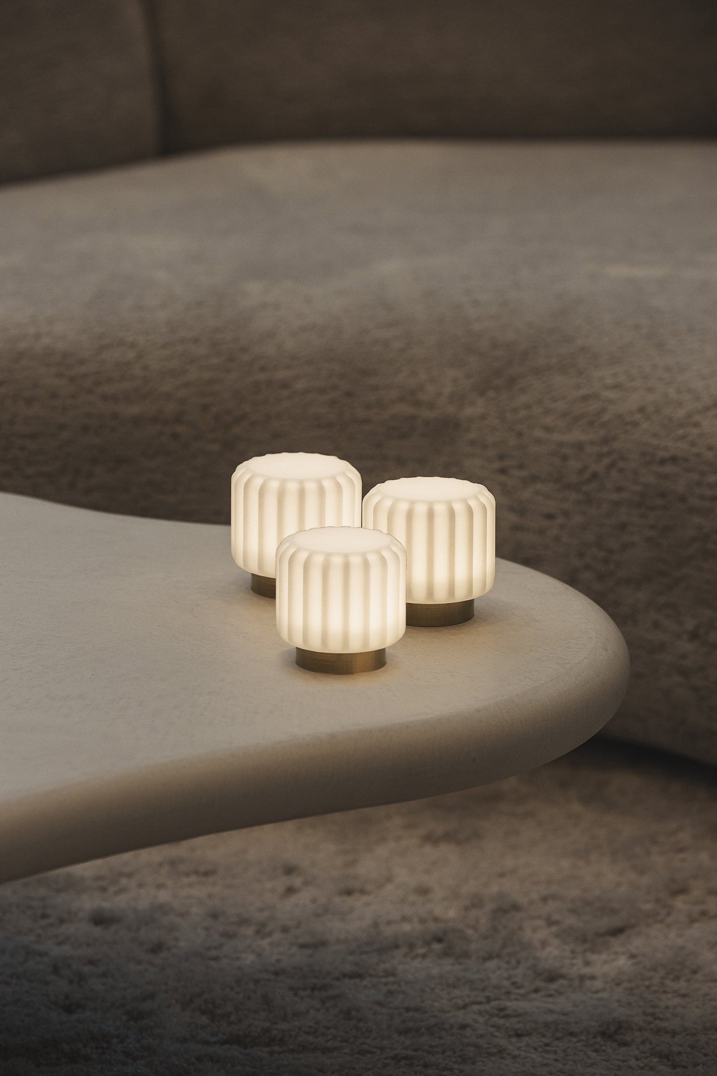 3 lampes dentelles 9cm rechargeable atelier pierre