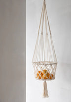 Suspension pour plante en macramé – Blanc L