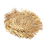 Dessous de verre Fringe en raphia – Naturel
