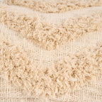Housse de coussin Nomad à pompons – Crème 35 × 60 cm