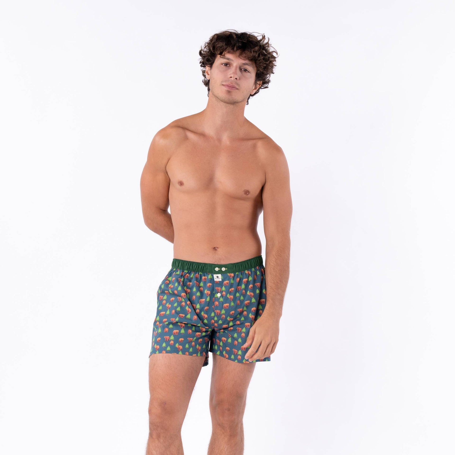 Caleçon en 100% Coton Biologique - Ours brun