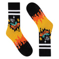 Chaussettes Squelette Skateboard « Fuck You »