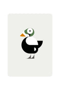 Postkarte mit Eider mit Brille