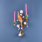 Chandelier Perroquet Orange/Or 39,5 x 12 x 59 cm