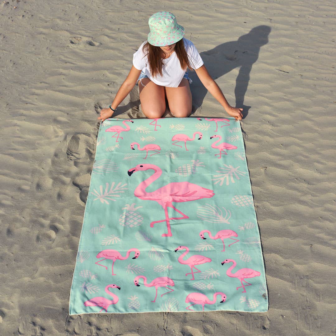 Serviette de plage Flamants roses