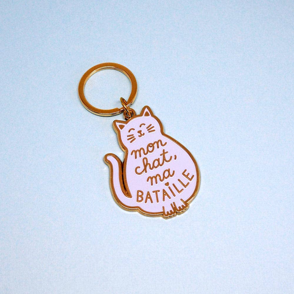 Porte-Clés "Mon Chat, Ma Bataille" | Designproducten en originele cadeaus