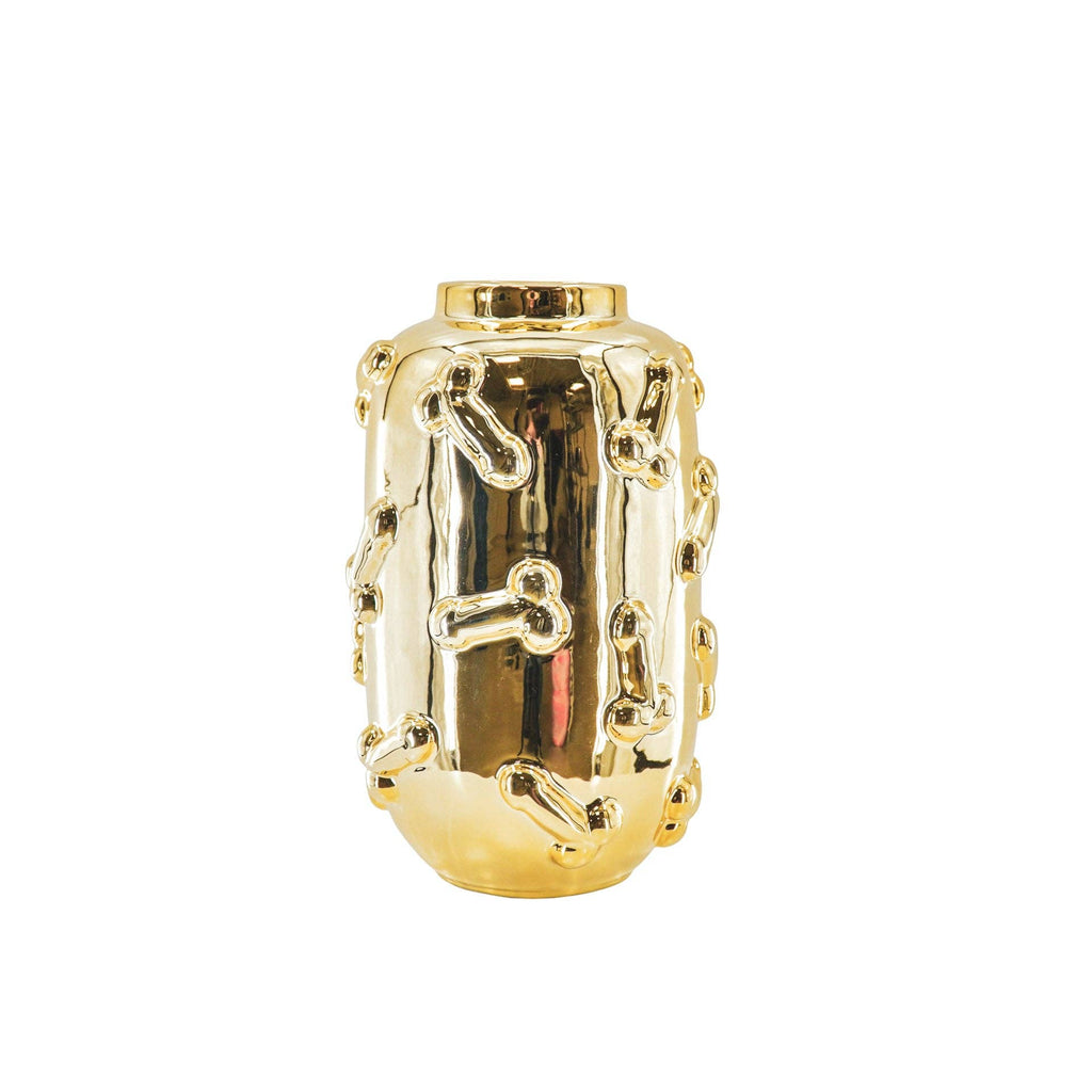 Vase - Dick - Keramik - Gold - 17x17x27cm