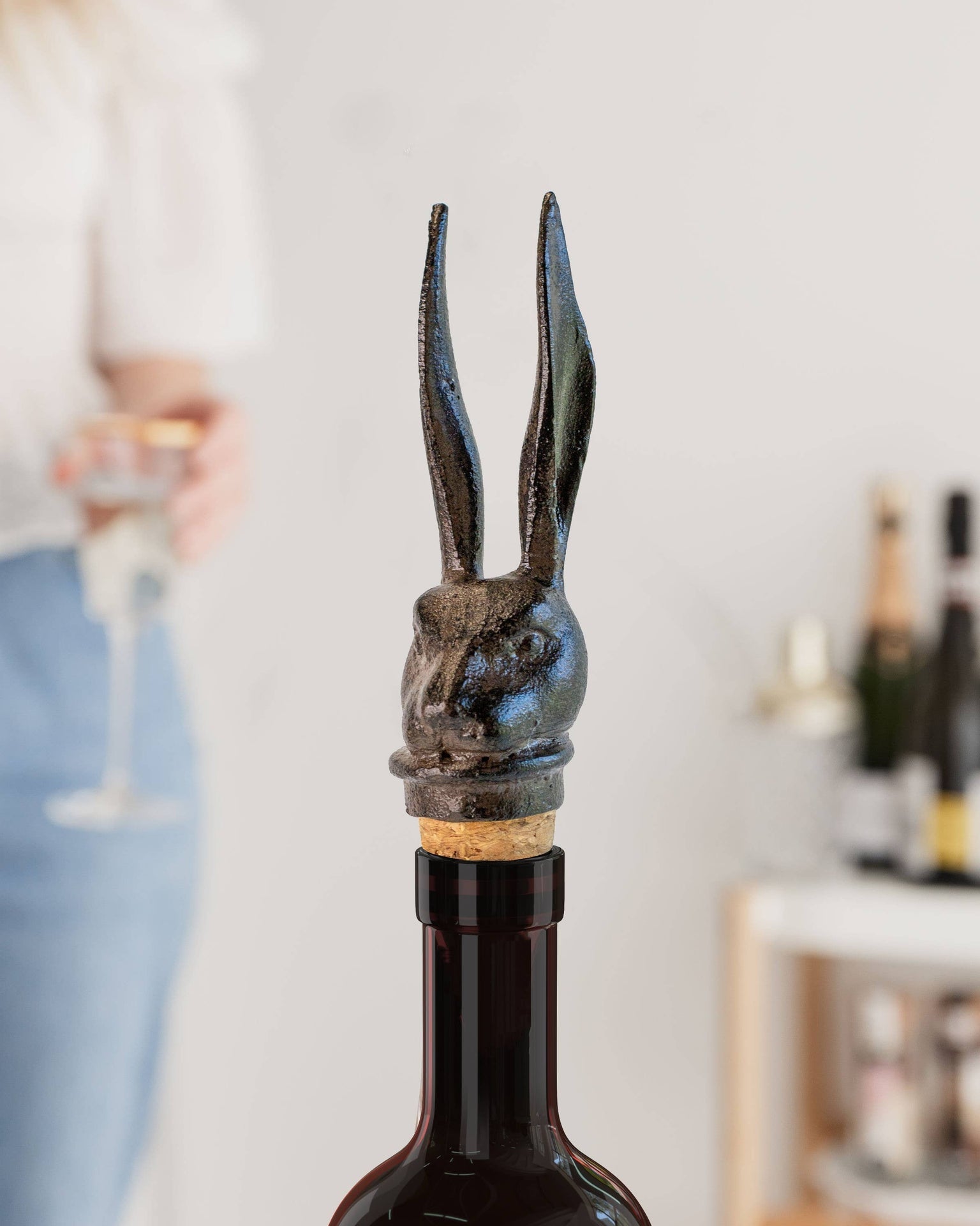 Flaschenverschluss aus Gusseisen, Hase