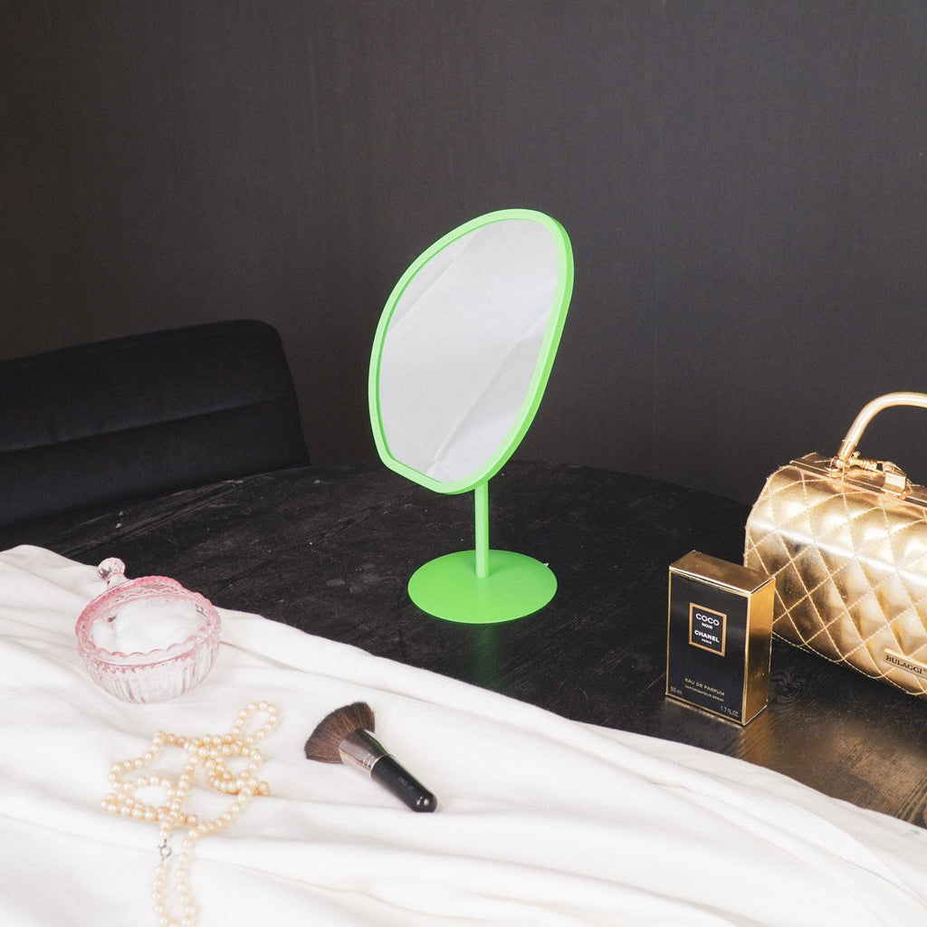 Miroir de maquillage - Rond - Vert - 16,5x12x31,5cm | Designproducten en originele cadeaus