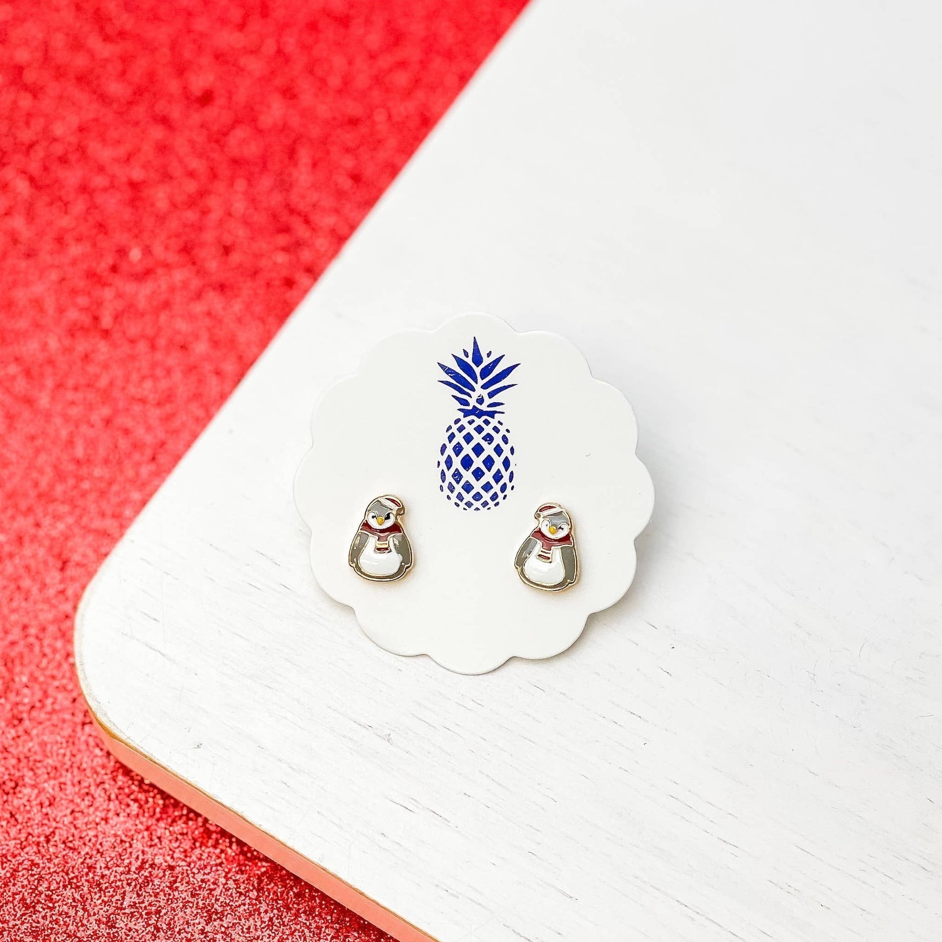 Boucles d'oreilles Cozy Pingouin