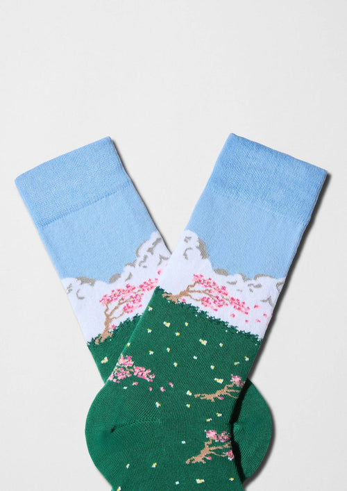 BeJapan Sakura - Chaussettes 100 % coton biologique