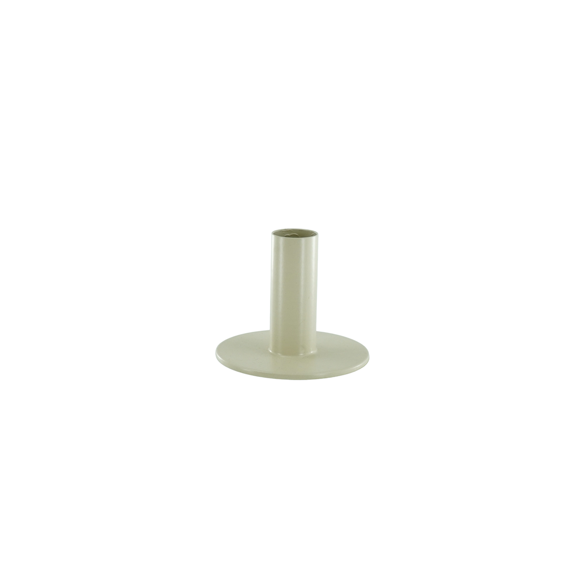 Bougeoir - Basique - Métal - Beige - 8x8x6,5cm