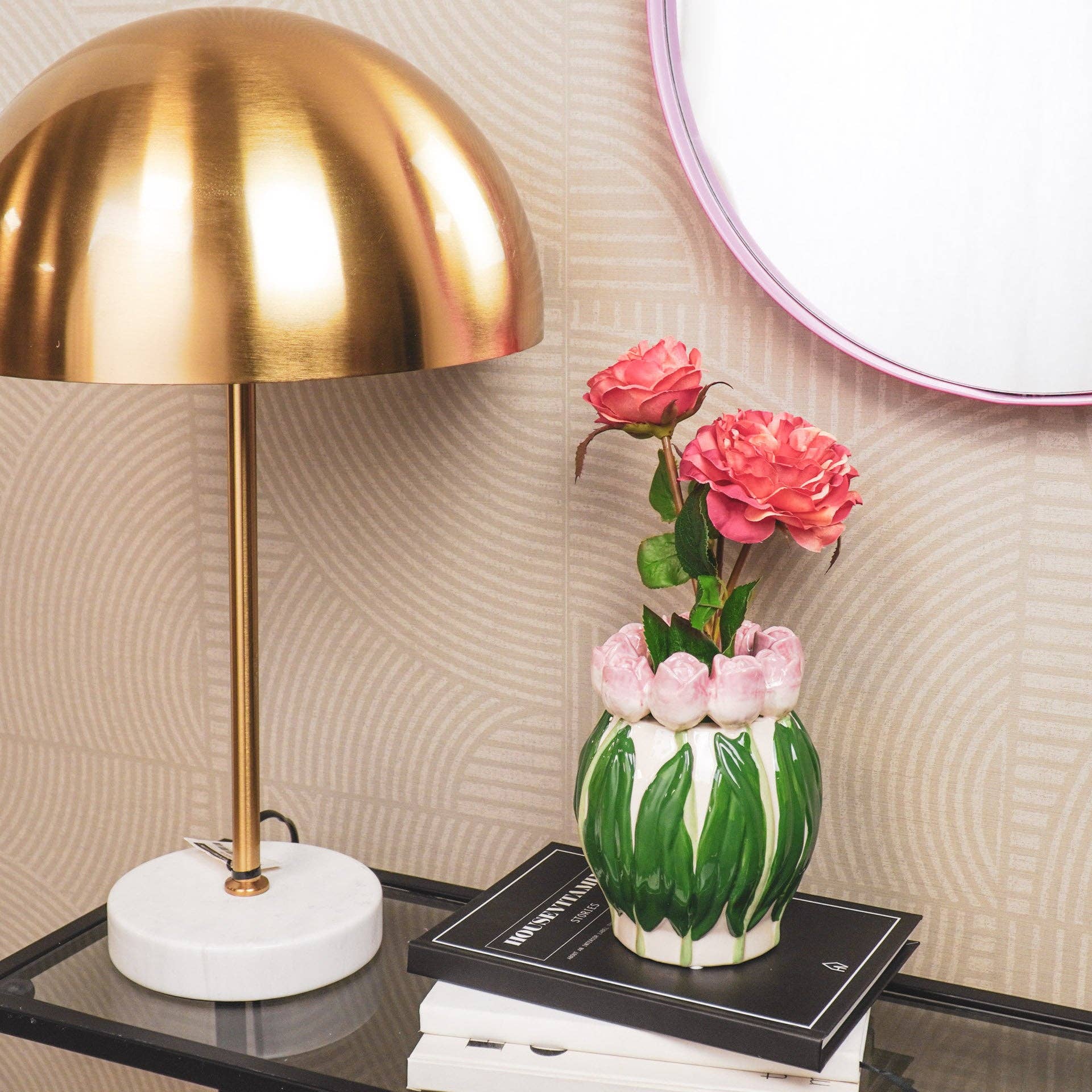 Vase Tulipes - Rose clair/Vert | Designproducten en originele cadeaus