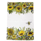 Recycled Cotton Tea Towel Bag Sunflowers Bee Honey