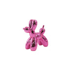 Ornement - Statue de chien ballon - Céramique - Rose métallique - 20x9x19 cm