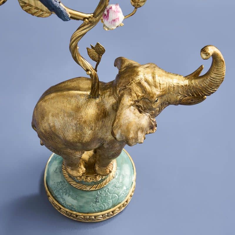 Chandelier éléphant or, poly/métal 28 x 11 x 46,5 cm