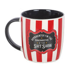 Red Striped Circus Mug