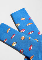BeJapan Sushi - Chaussettes coton biologique: Bleu / 36/40