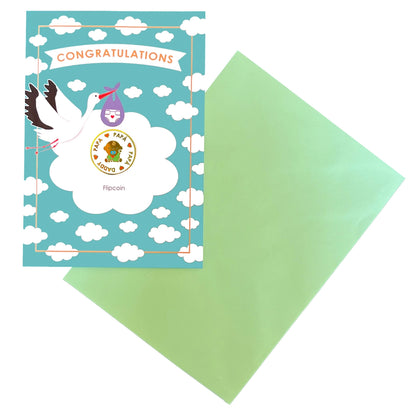 Birth card with decision document for parents