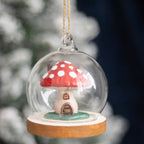Décoration suspendue en forme de dôme en verre Mushroom House | Design e regali originali