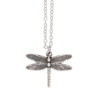 Collier libellule sur carte de vœux