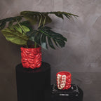 Pot - Bisous - Céramique - Rouge - 17,5x17,5x17,5cm | Design-lahjat ja sisustustuotteet