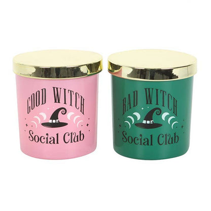 Set of 2 scented candles: Good Witch, Bad Witch