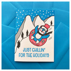 Carte de vœux Pingouin « Just Chillin' for the Holidays »