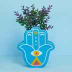 Vase Lucky Hand bleu