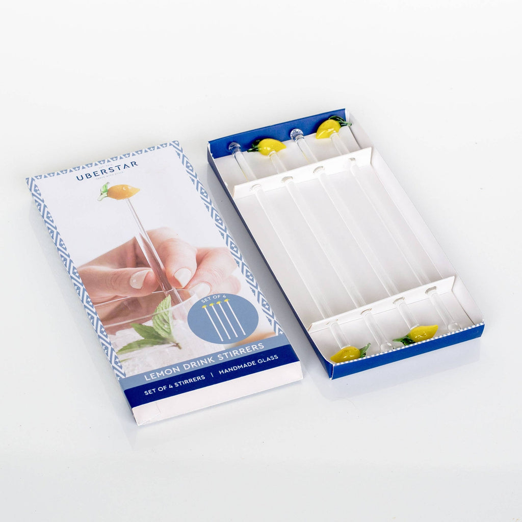 Agitateurs à cocktail en verre Citron | Designproducten en originele cadeaus