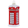 Ornement de Noël cabine téléphonique, verre, 12,5 cm – Holly & Jolly