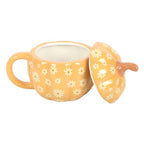 Mug avec couvercle Citrouille motif floral