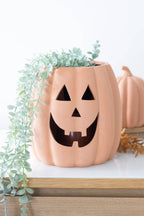 Halloween-Kürbis-Dekoration aus Terrakotta, 25 cm groß