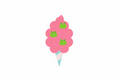 Kawaii Zuckerwatte-Frosch Sticker