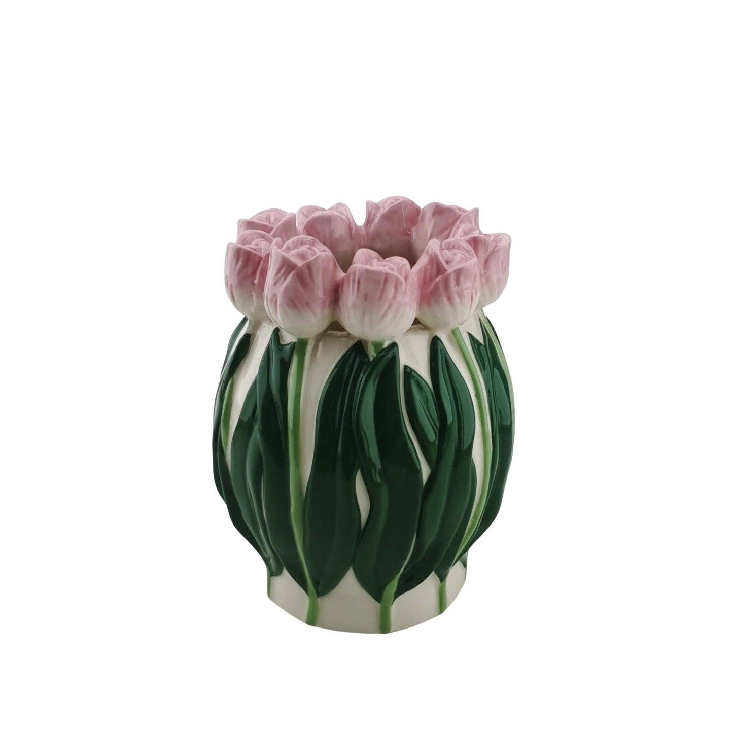 Tulip Vase - Light Pink/Green