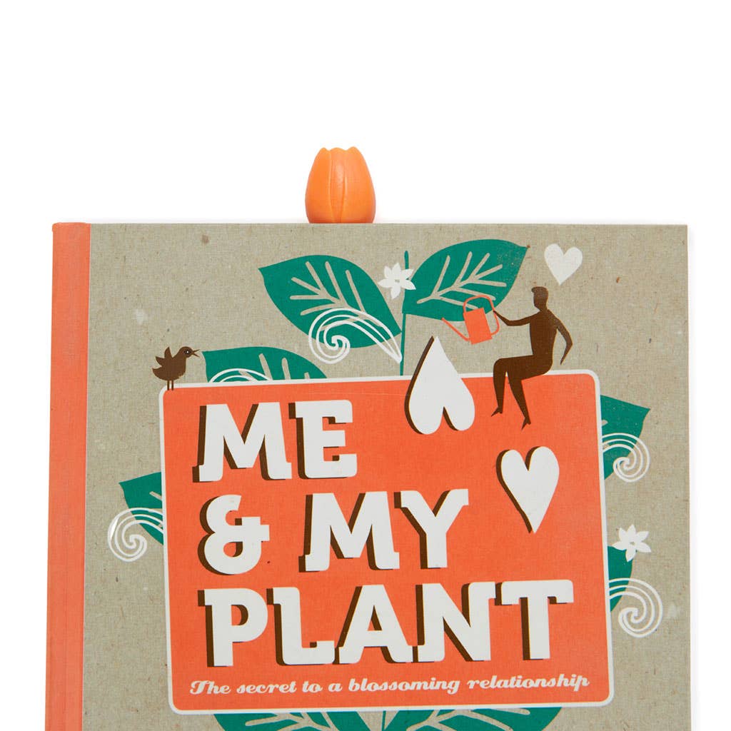 Lesezeichen mit orangefarbenem Tulpenmotiv