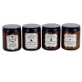 Lot de 4 bougies en pots ambrés d'apothicaire de sorcière