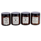 Lot de 4 bougies en pots ambrés d'apothicaire de sorcière