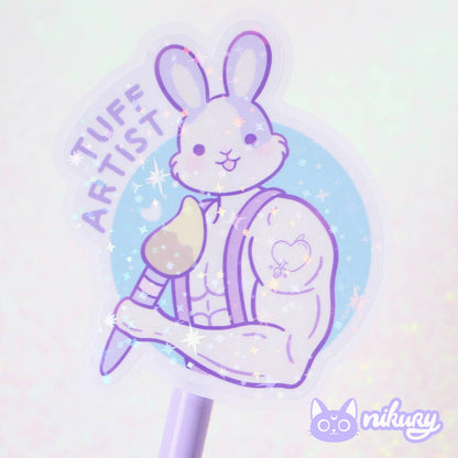 "Tuff Artist" Painter Rabbit Stickers