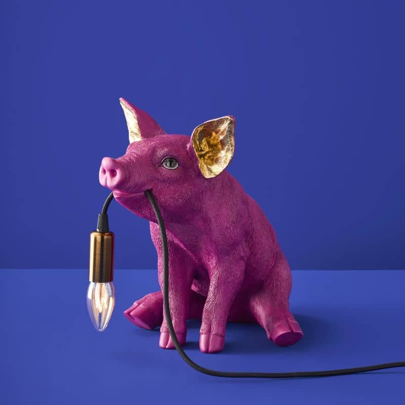 Tischlampe Schwein Rosa