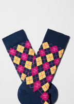 BeSnoopy Diamants Bleu marine - Chaussettes coton biologique