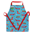 Tablier pour enfants en coton lavable - Chien Saucisse Ensoleillé