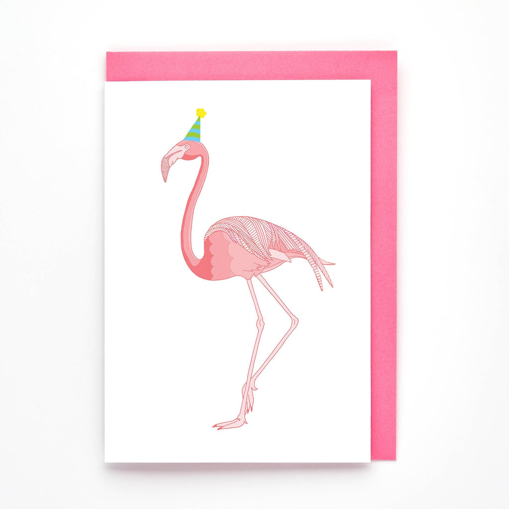 Carte d'anniversaire Flamant Rose | Designproducten en originele cadeaus