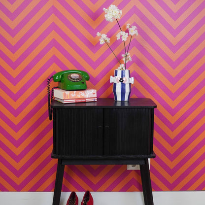 Vase - Vase à fleurs Poissons - Bleu/Blanc/Rose - 14x11,5x18,5cm