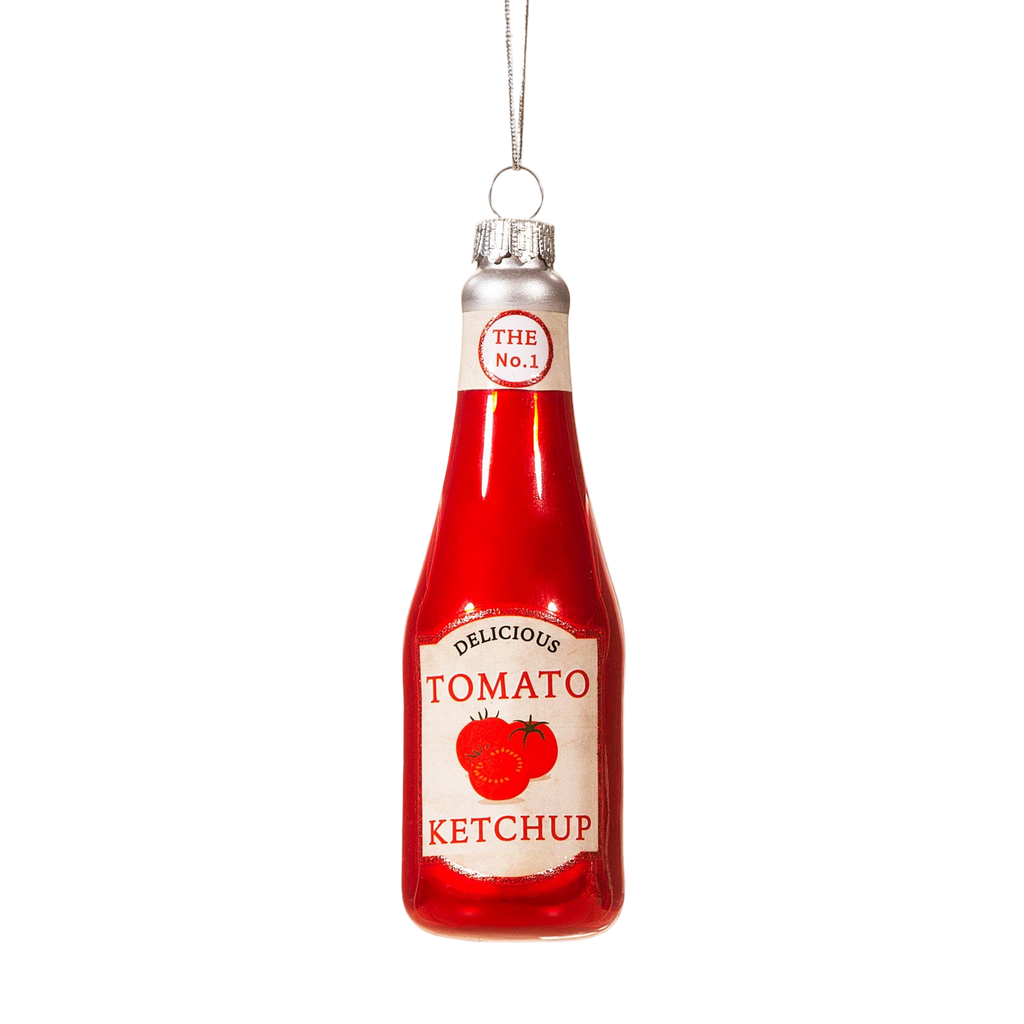 Weihnachtskugel-Ketchup-Flasche