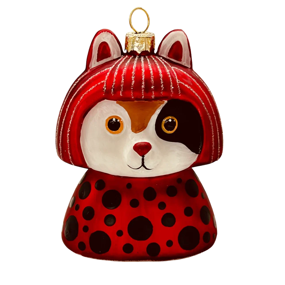 Regalo de diseño – boule de noel yayoi kusameow kusama chat calico naked decor ORN kusameow 02191692