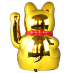 Grand Chat chanceux doré 40cm