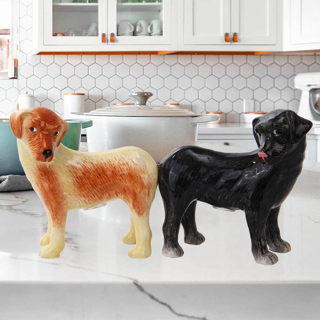 Salière et poivrière Labradors – vue 2